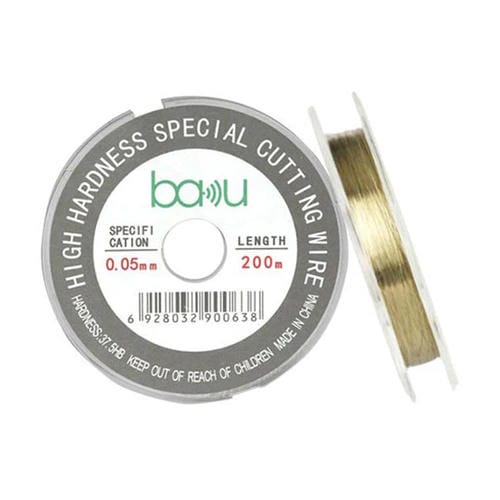 Filo Separatore dello Schermo in Acciaio al Carbonio BAKU 0,05mm 200 m Riparazione di Schermi LCD di Smartphone e Tablet
