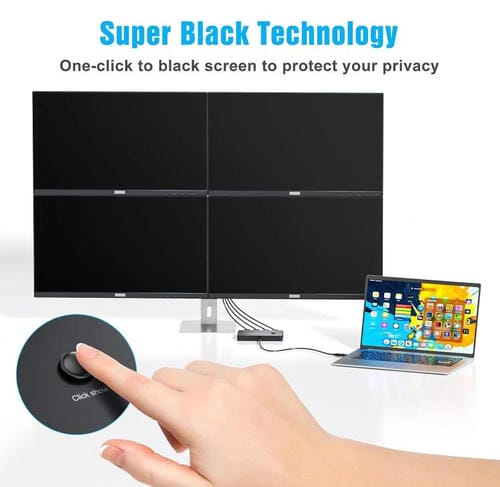 Adaptador KVM KCEVE MSTH14 USB Tipo C a 4 puertos HDMI