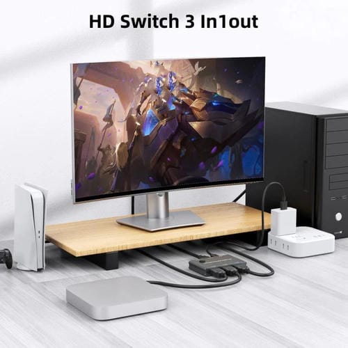 Conmutador HDMI 3 en 1 HD31 8K 60 Hz 4K 120 Hz conversión HD para computadora