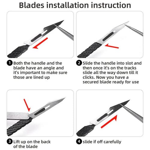 Mango coltello Universale QianLi TX01 in fibra di carbonio antistatica