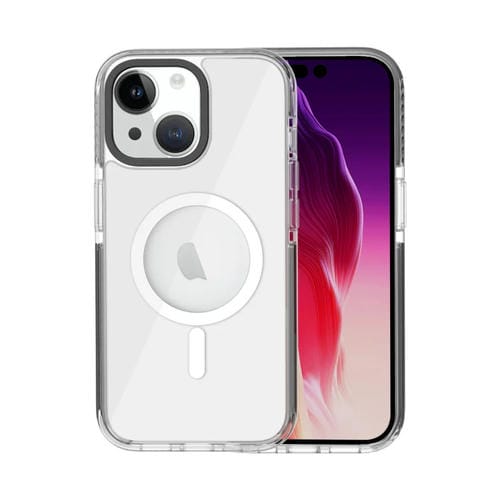 Para iPhone 15 Funda para Teléfono Transparente Kingsteel Wolf Magsafe (Negro) - MOVILSTORE