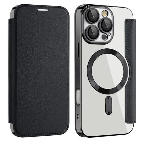Para iPhone 15 Magsafe Magnetic Rfid Funda de Cuero Antirrobo para Teléfono (Negro) - MOVILSTORE