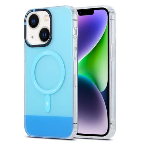 Para iPhone 15 PC + TPU Imd Magsafe Funda Magnética para Teléfono (Azul) - MOVILSTORE