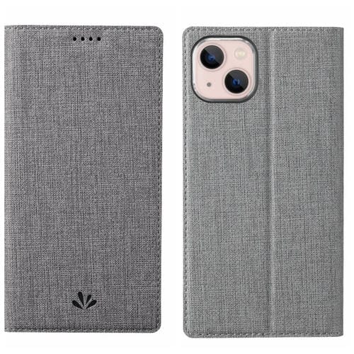 Para iPhone 15 Vili Dmx Series Funda con Tapa Horizontal de Atracción Magnética de Cuero TPU + Pu a Prueba de Golpes (Gris) - MOVILSTORE
