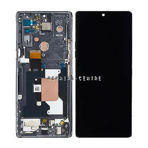 Ecrã Completo Original LG Velvet 5G Versão EUA com Moldura (Prateada)