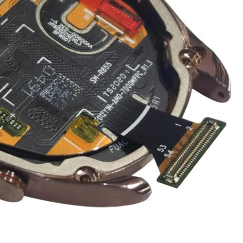 LCD-Bildschirm-Digitalisierer mit Rahmen Samsung Galaxy Watch 3 SM-R850/R855 (Gold)