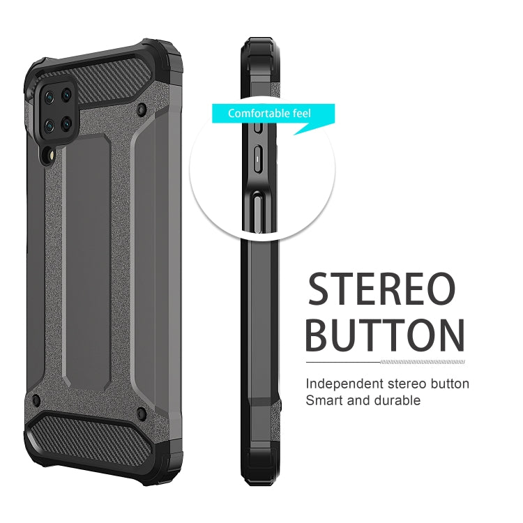 Funda combinada para Samsung Galaxy A12 Magic Armor TPU + PC (gris)