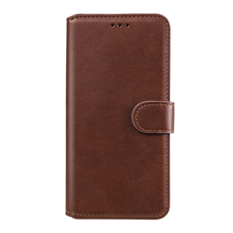 Para Google Pixel 5 Classic Calf Texture PU + TPU Funda de cuero con tapa horizontal, con soporte, ranuras para tarjetas y billetera (marrón)