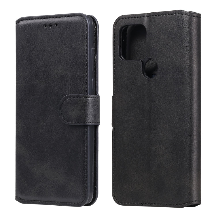 Para Google Pixel 5 Classic Calf Texture PU + TPU Funda de cuero con tapa horizontal, con soporte, ranuras para tarjetas y billetera (negro)