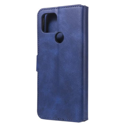 Para Google Pixel 5 XL / Pixel 4a 5G Classic Calf Texture PU + TPU Funda de cuero con tapa horizontal, con soporte, ranuras para tarjetas y billetera (azul)