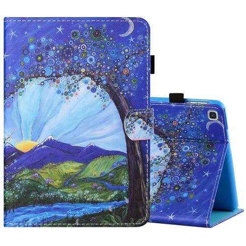 Funda para Tablet Samsung Galaxy Tab A 8.0 (2019) T290/T295 Cuero Plano con Bolígrafo y Soporte (Sunrise With Tree)