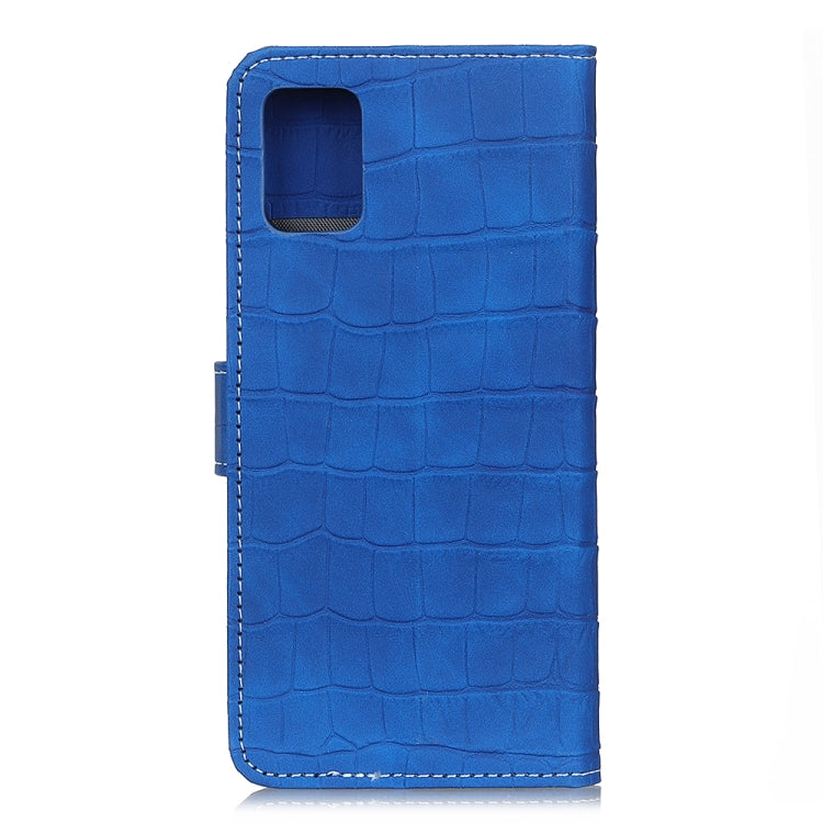 Para Motorola Moto G Stylus (2021) Funda de cuero con tapa horizontal con textura de cocodrilo con soporte, ranuras para tarjetas y billetera (azul)