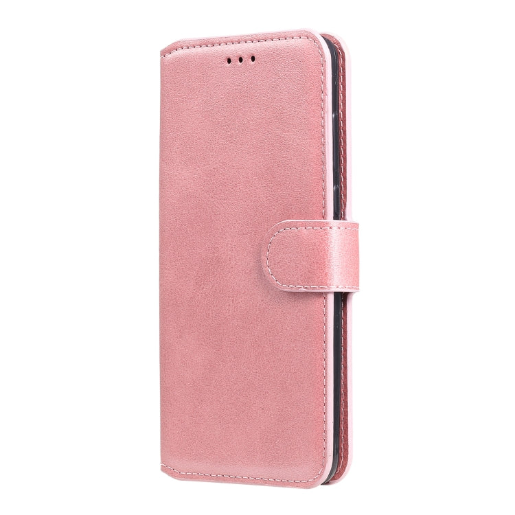 Para Google Pixel 4a Classic Calf Texture PU + TPU Funda de cuero con tapa horizontal, con soporte, ranuras para tarjetas y billetera (oro rosa)