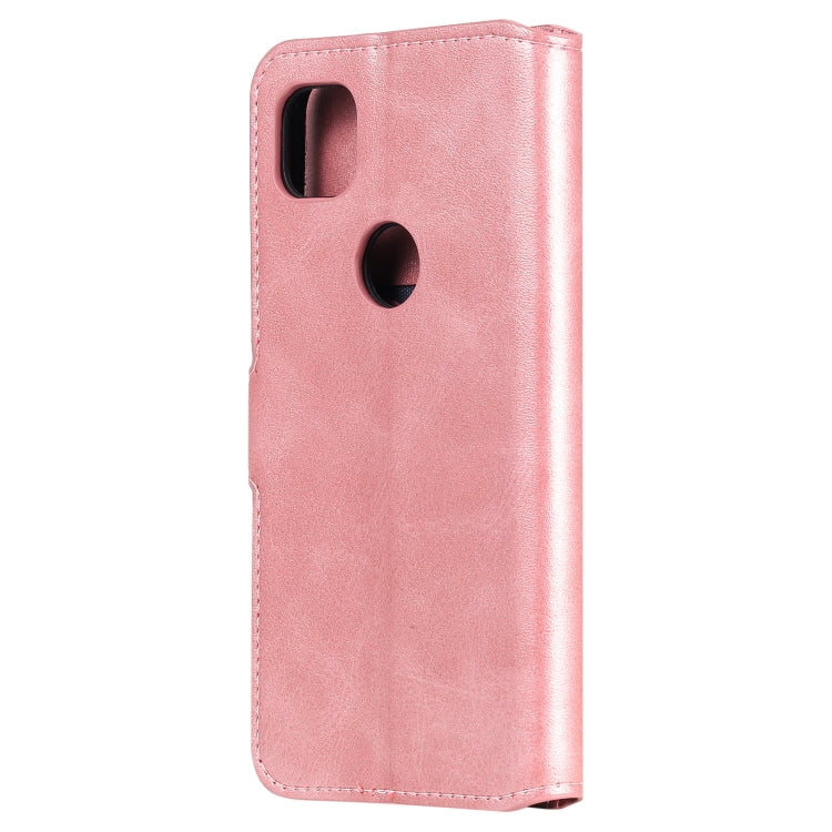Para Google Pixel 4a Classic Calf Texture PU + TPU Funda de cuero con tapa horizontal, con soporte, ranuras para tarjetas y billetera (oro rosa)