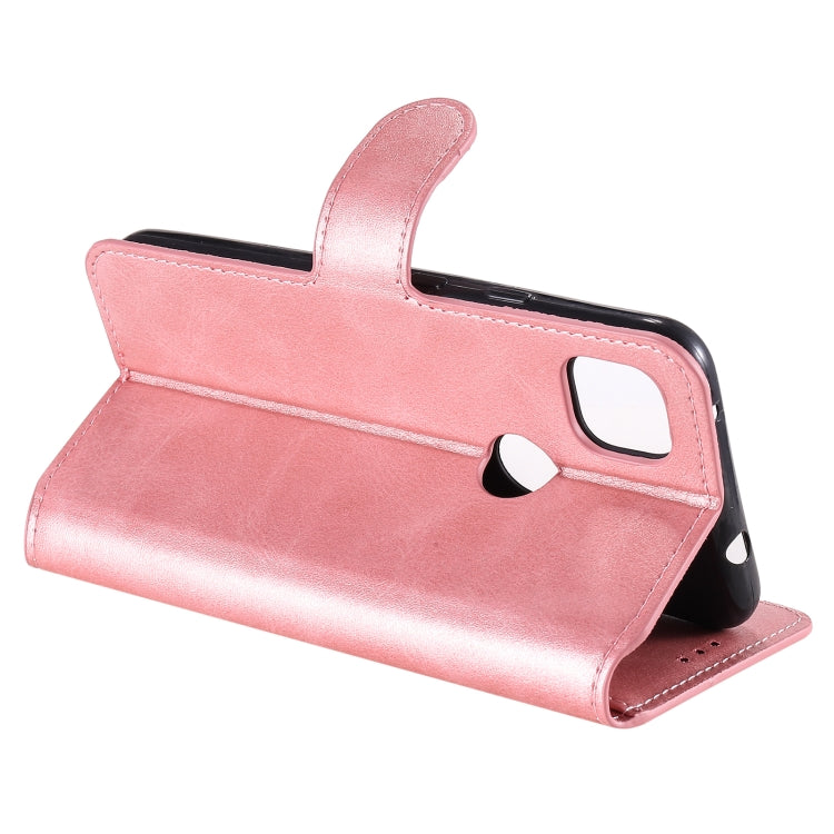 Para Google Pixel 4a Classic Calf Texture PU + TPU Funda de cuero con tapa horizontal, con soporte, ranuras para tarjetas y billetera (oro rosa)