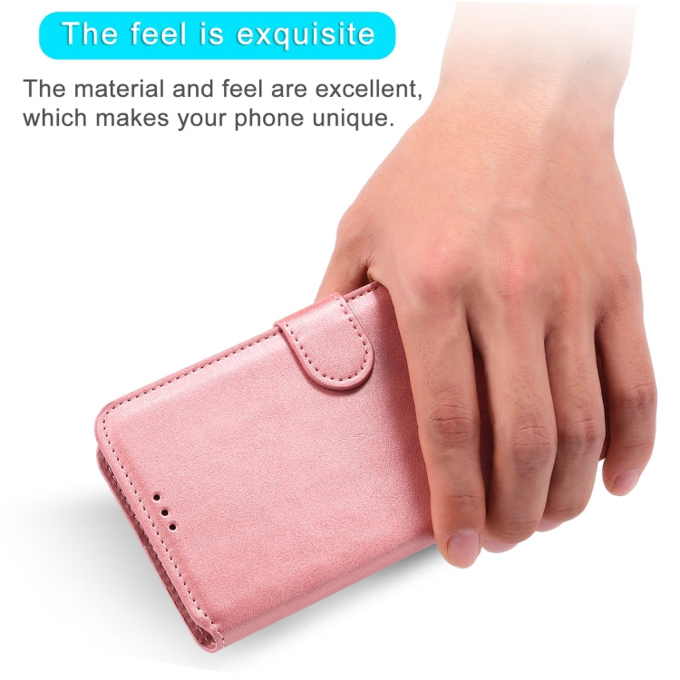 Para Google Pixel 4a Classic Calf Texture PU + TPU Funda de cuero con tapa horizontal, con soporte, ranuras para tarjetas y billetera (oro rosa)
