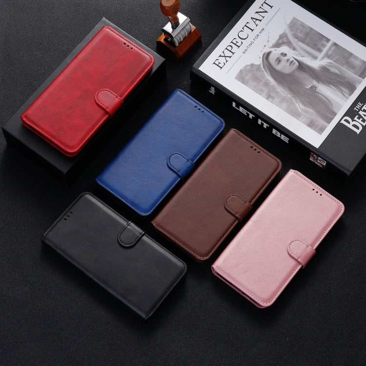 Para Google Pixel 4a Classic Calf Texture PU + TPU Funda de cuero con tapa horizontal, con soporte, ranuras para tarjetas y billetera (oro rosa)