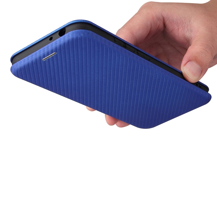 Para Nokia 5.4 Funda de cuero con tapa magnética horizontal con textura de fibra de carbono TPU + PC + PU con ranura para tarjeta