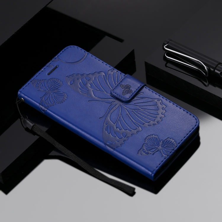 Para Nokia 2.4 3D Mariposas Patrón de relieve Funda de cuero con tapa horizontal con soporte, ranura para tarjeta y billetera