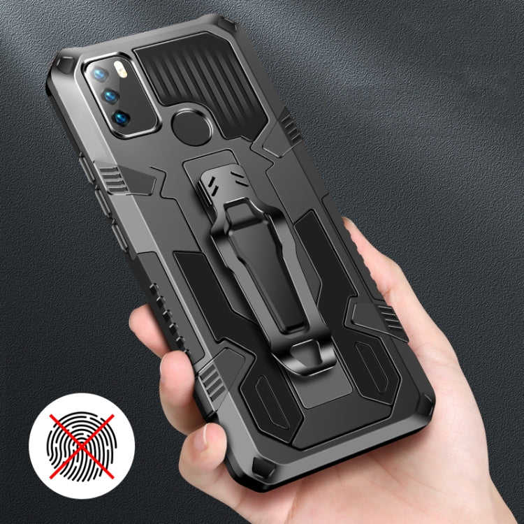 Para Infinix Hot 9 Play Machine Armor Warrior Aftersproof PC + TPU Funda protectora (rojo)