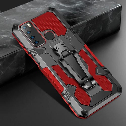 Para Infinix Note7 Lite / Hot 9 Machine Armor Warrior Aftersproof PC + TPU Funda protectora (rojo)