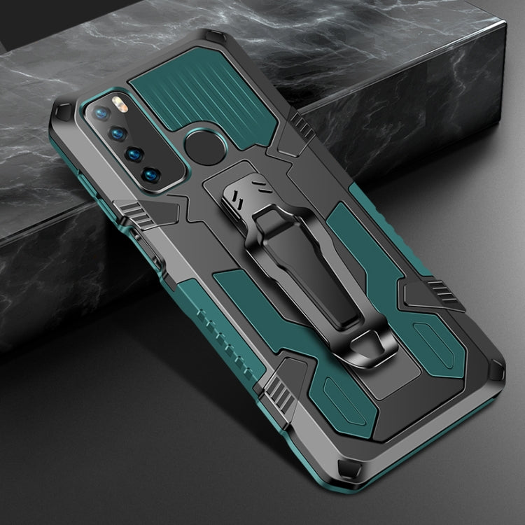 Para Infinix Note7 Lite / Hot 9 Machine Armor Warrior Aftersproof PC + TPU Funda protectora (Ejército Green)