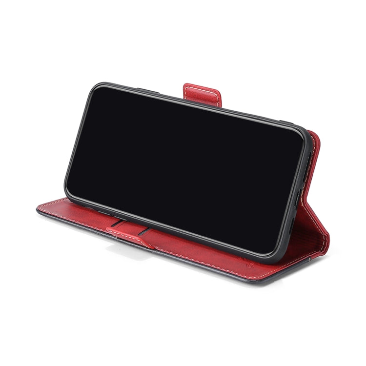 Estuche de Cuero para Samsung Galaxy Note10 + con Tapa Horizontal, Hebilla Lateral, Soporte, Ranuras para Tarjetas y Billetera (Rojo)