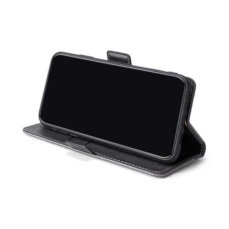 Estuche de Cuero para Samsung Galaxy S8 con Tapa Horizontal, Hebilla Lateral, Soporte, Ranuras para Tarjetas y Billetera (Negro)