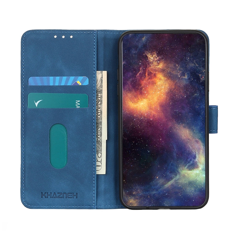 Para Google Pixel 6 Pro Khazneh Retro Texture PU + TPU Funda de cuero Horizontal Flip con soporte y ranuras para tarjetas (azul)