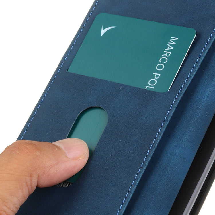 Para Google Pixel 6 Pro Khazneh Retro Texture PU + TPU Funda de cuero Horizontal Flip con soporte y ranuras para tarjetas (azul)