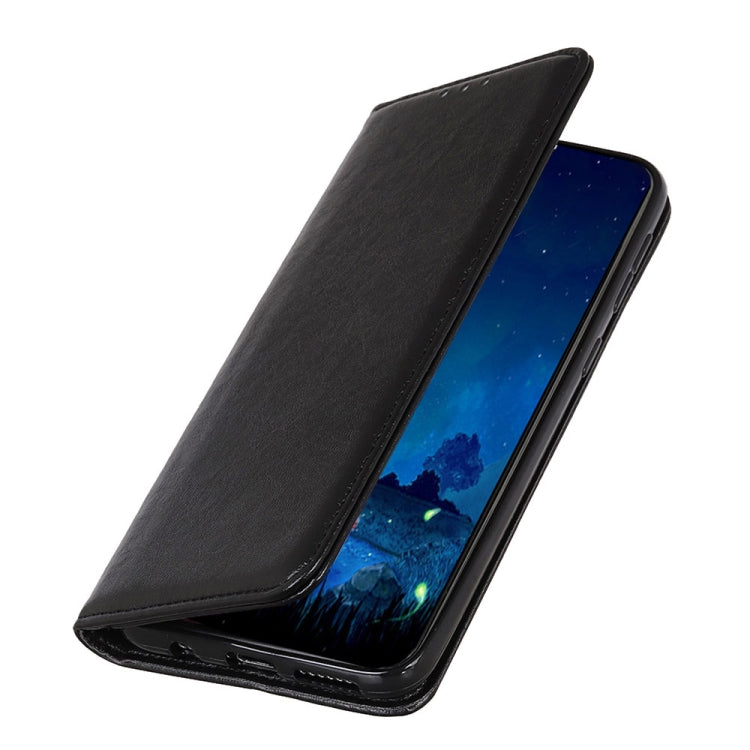 Para Google Pixel 6 Magnético Crazy Horse Texture Horizontal Flip Funda de cuero con soporte y ranuras para tarjetas y billetera (Negro)