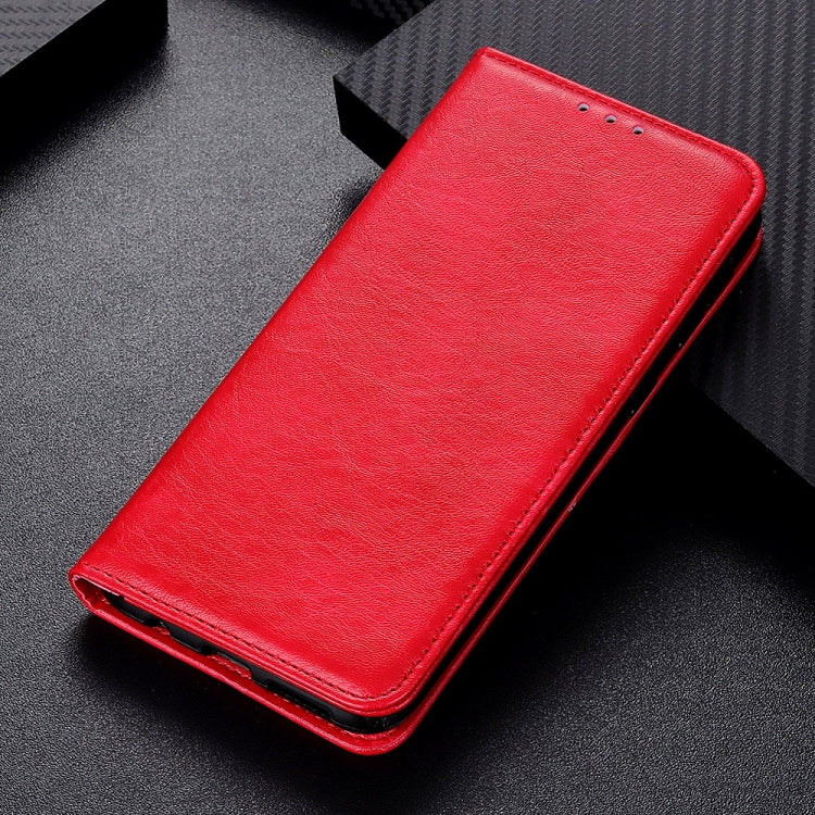 Para Google Pixel 6 Magnetic Crazy Horse Texture Horizontal Flip Funda de cuero con soporte y ranuras para tarjetas y billetera (rojo)