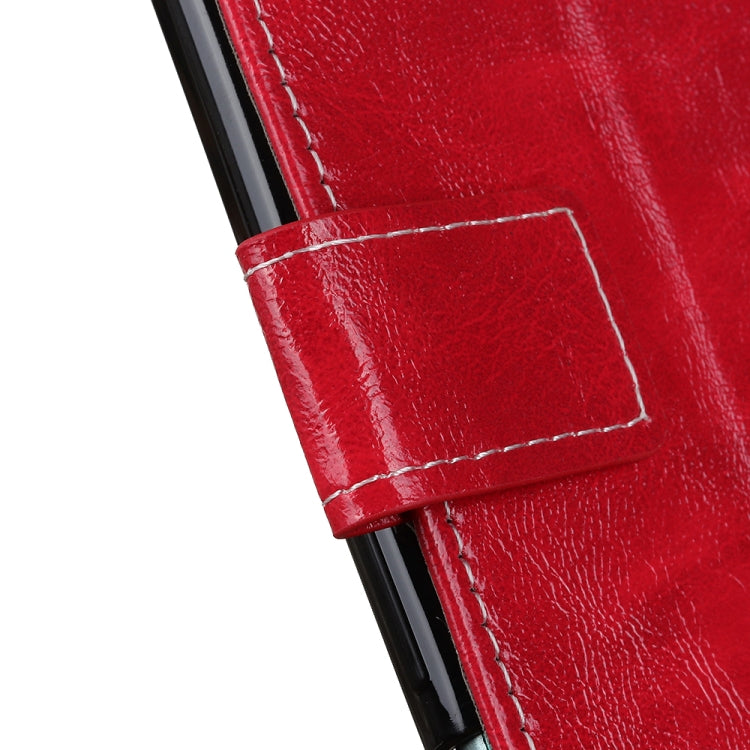 Para Google Pixel 6 retro Crazy Horse Texture Horizontal Flip Funda con soporte y ranuras para tarjetas y marco de fotos y billetera (rojo)