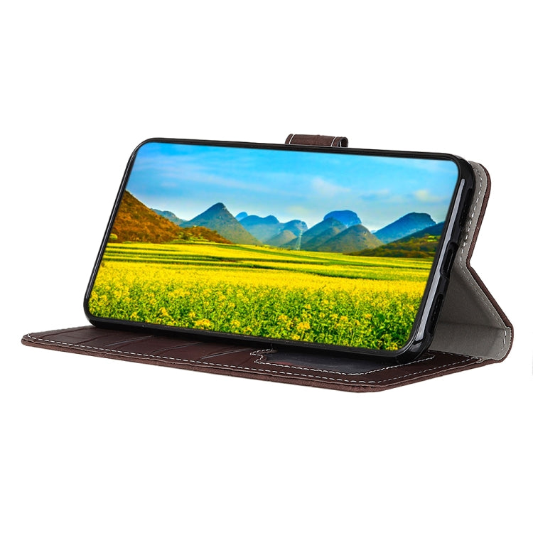 Para Google Pixel 6 Textura de cocodrilo Funda de cuero Horizontal Flip con soporte y ranuras para tarjetas y marco y billetera (marrón)