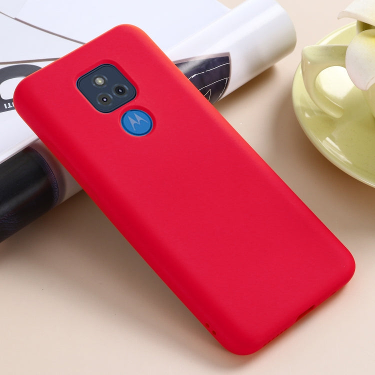 Para Motorola Moto G Play (2021) Caja de cobertura completa de silicona de silicona líquida de color puro (rojo)