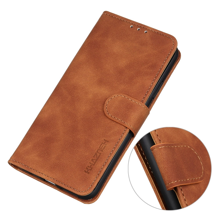 Para honrar 50 SE Khazneh Retro Texture PU + TPU Funda de cuero Horizontal Flip con soporte y tragamonedas y billetera (Marrón)