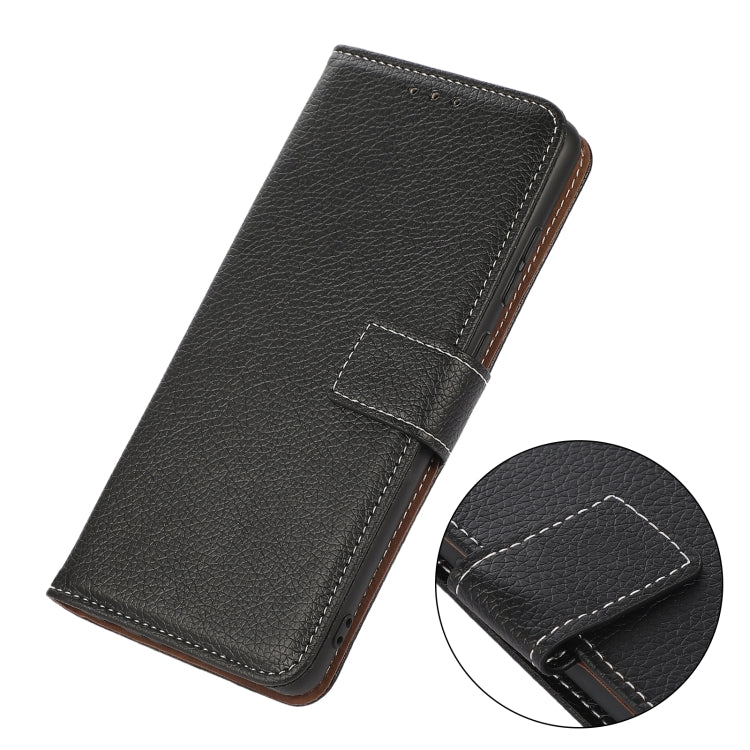 Para Nokia X20 Litchi Texture PU + TPU Funda de cuero Horizontal Flip con soporte y tragamonedas y billetera (Negro)