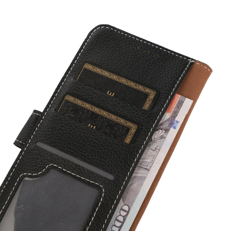 Para Nokia X20 Litchi Texture PU + TPU Funda de cuero Horizontal Flip con soporte y tragamonedas y billetera (Negro)