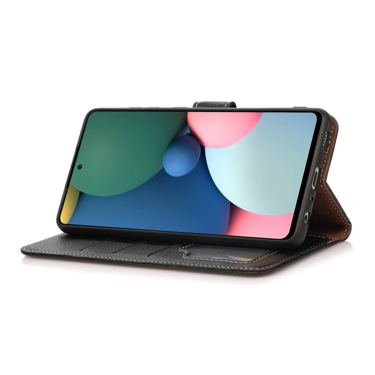 Para Nokia X20 Litchi Texture PU + TPU Funda de cuero Horizontal Flip con soporte y tragamonedas y billetera (Negro)