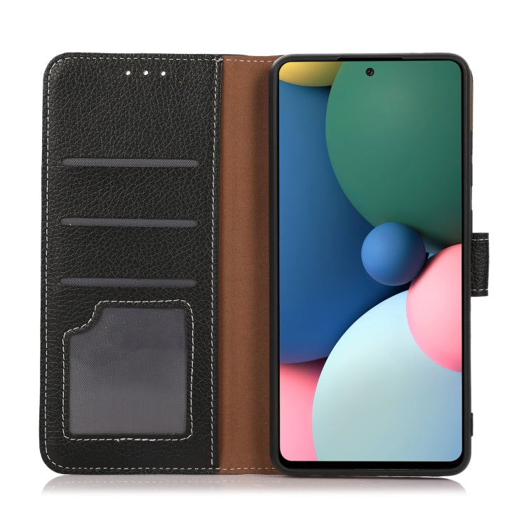 Para Nokia X20 Litchi Texture PU + TPU Funda de cuero Horizontal Flip con soporte y tragamonedas y billetera (Negro)