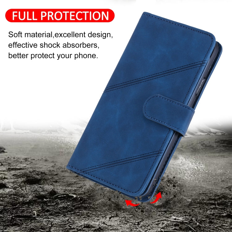 Para HUAWEI P40 PROY PIEL Sienta la funda de cuero Horizontal Flip PU con el soporte y las ranuras de las tarjetas múltiples y la cartera y el marco de la foto (azul)