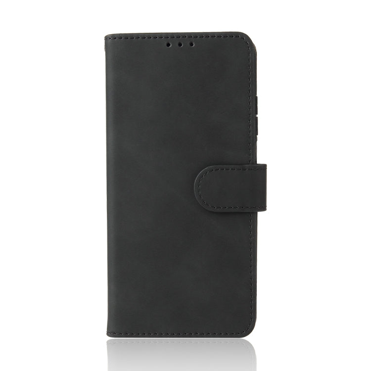Color sólido de la piel Sienta la hebilla magnética Caja de cuero de la textura de la textura de la textura de la torna con el soporte y las tragamonedas de las tarjetas y la cartera para Xiaomi Redmi 10 (Negro)