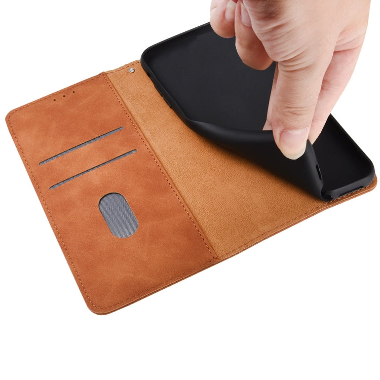 Color sólido de la piel Sienta la hebilla magnética Caja de cuero de la textura de la textura de la textura de la torna con el soporte y las tragamonedas de las tarjetas y la cartera para Xiaomi Redmi 10 (Negro)
