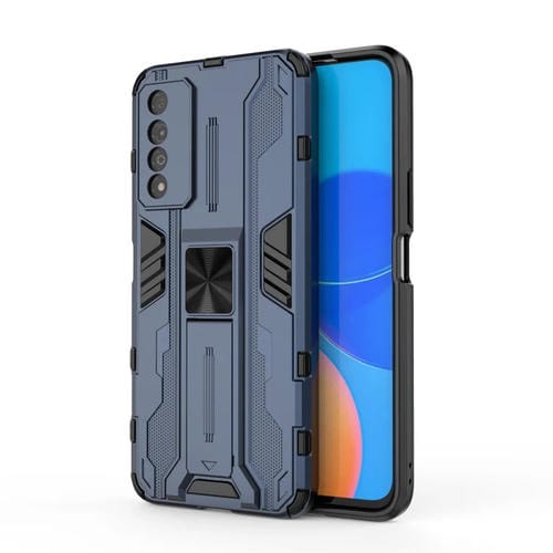 Para el juego de honor 5T Pro Supersonic PC + TPU Funda protectora a prueba de golpes con soporte (azul oscuro)