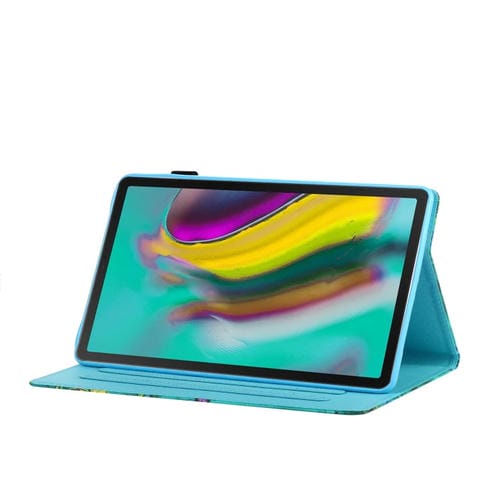 Funda para Tablet Galaxy Tab S6 T860 Cuero PU Tapa Horizontal Soporte Ranura Tarjeta Suspensión (Mármol Azul)
