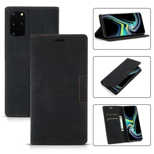 Funda de Cuero Samsung Galaxy S20 Dream Magnetic Sucion Business Horizontal Flip con Soporte y Ranura para Tarjeta y Billetera (Negro)