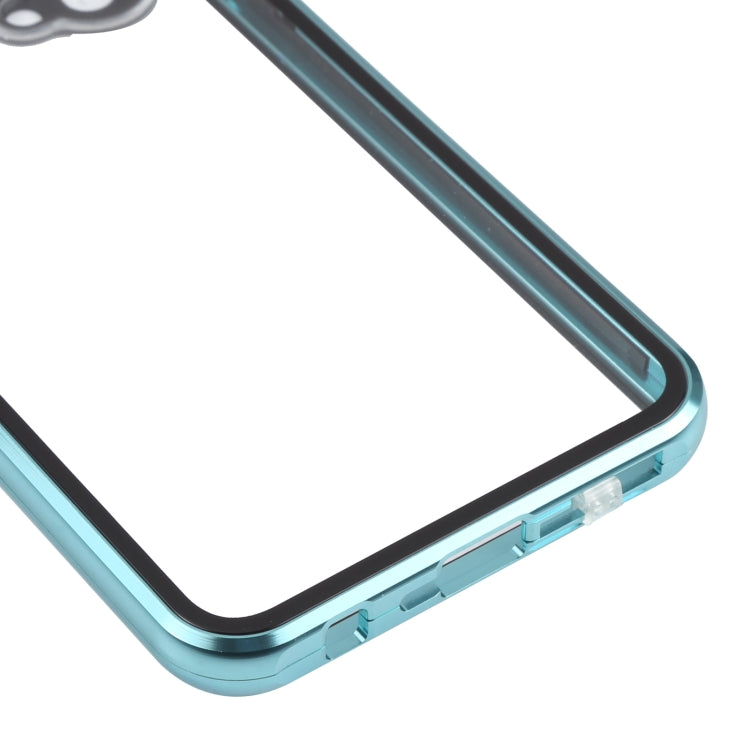 Funda Magnética de Tela y Vidrio Templado para OnePlus Nord Ce 5G (Verde)