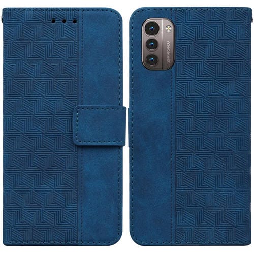 Para Nokia G11 / G21 Caja de cuero en relieve geométrico (azul)