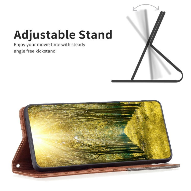 Para infinix cero x / x pro prismático funda de teléfono de cuero magnético invisible (marrón)