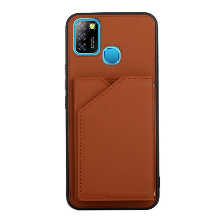 Para Infinix Smart 5 / Hot 10 Lite Skin Feel PU + TPU + PC Case de teléfono (marrón)